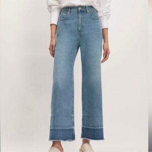 NWT Everlane The Way Sailor Wide Leg Blue Jeans Size 28R